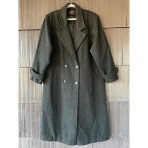 🔥Vintage Stephanie Mathews Wool Double Breasted Full Length Minimalist Overcaoat